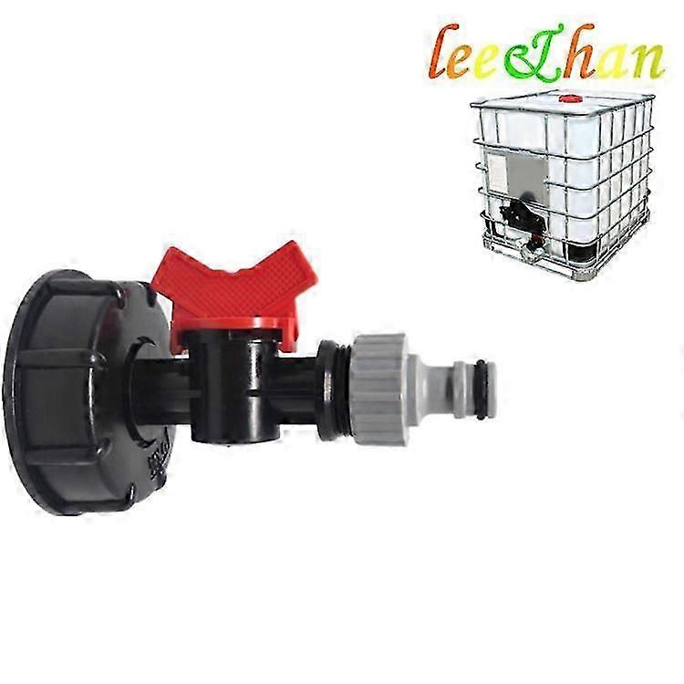S60x6 ibc خزان المياه محول صمام الصنبور خزان 1000 لتر 3/4 "حديقة هوس