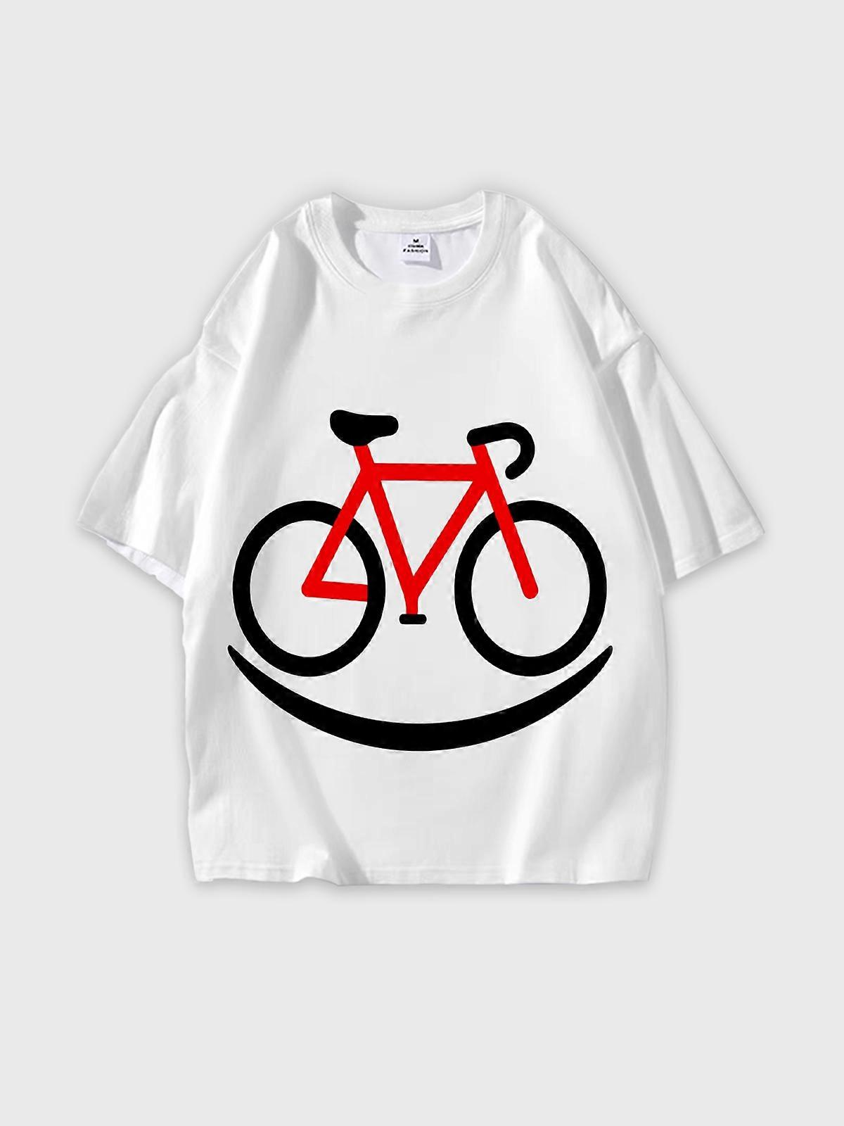 T-Shirt Short Sleeve Round Neck, Summer Casual Loose Graphic Tee, Unisex Pattern W2597
