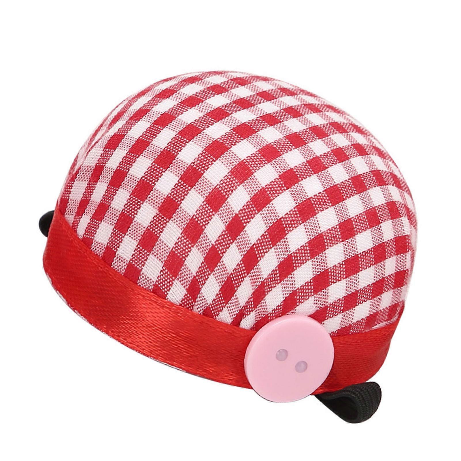 Adjustable Wrist Mounted Sewing Pincushions With Protective Fabric Layer for Handmade Projects Multicolor