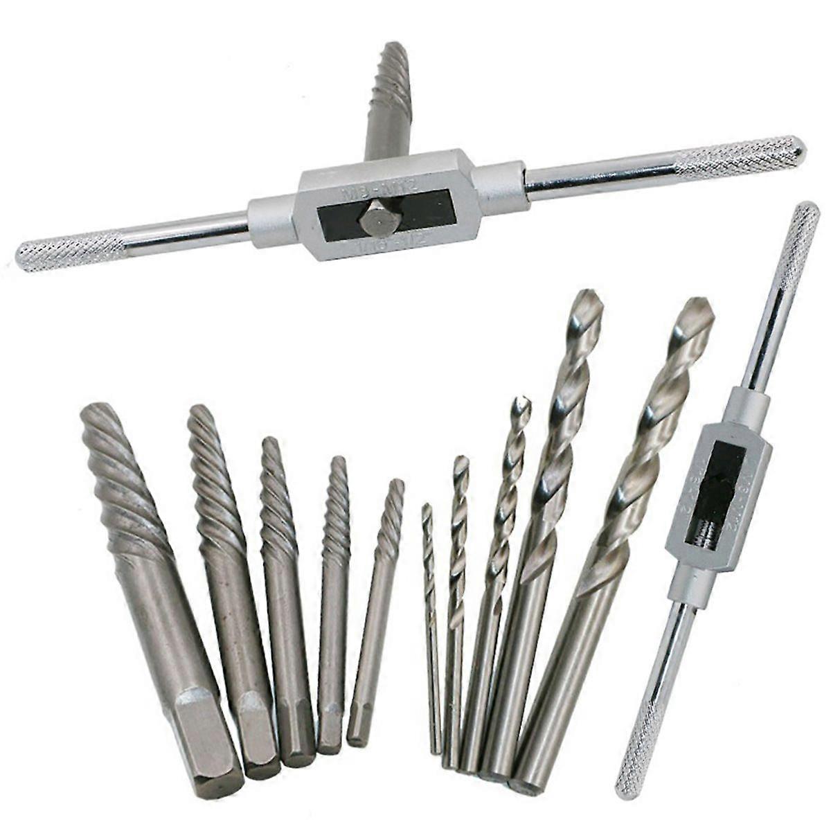 11Pcs Damaged Drill Bits and Broken Screw Extractors Kit Remove Removal Tool