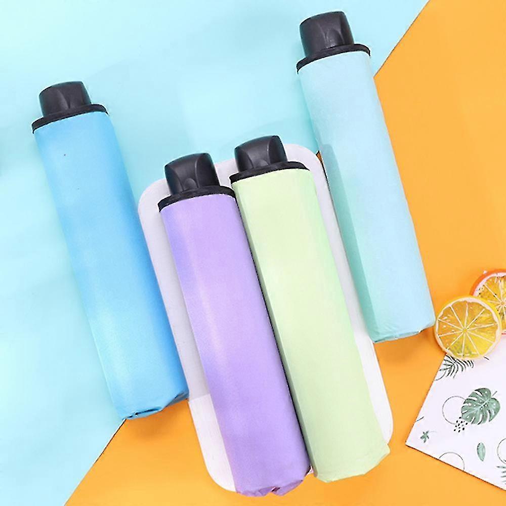 Portable Folding Manual Sunshade Umbrella Fruit Pattern Black Glue Sun Blocking 2025
