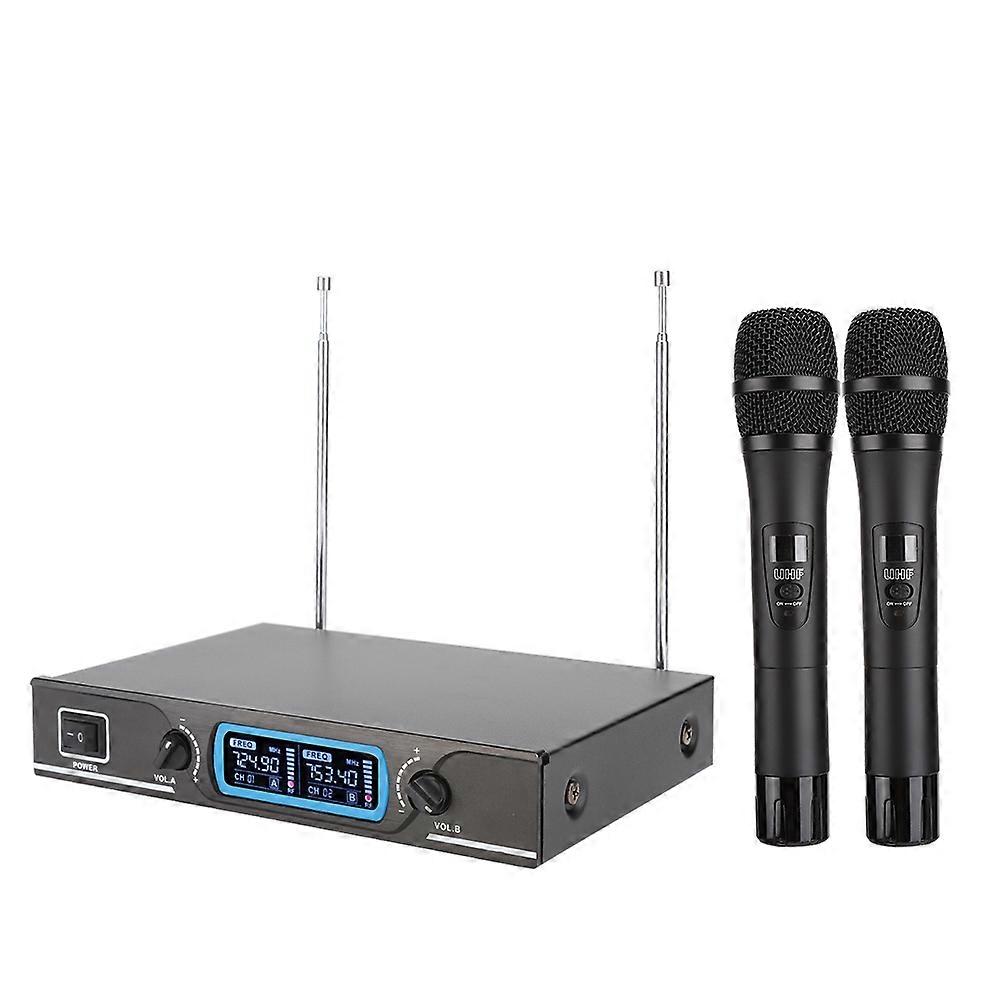 UHF Wireless Dual Handheld Microphone Set with Receiver, AC12V