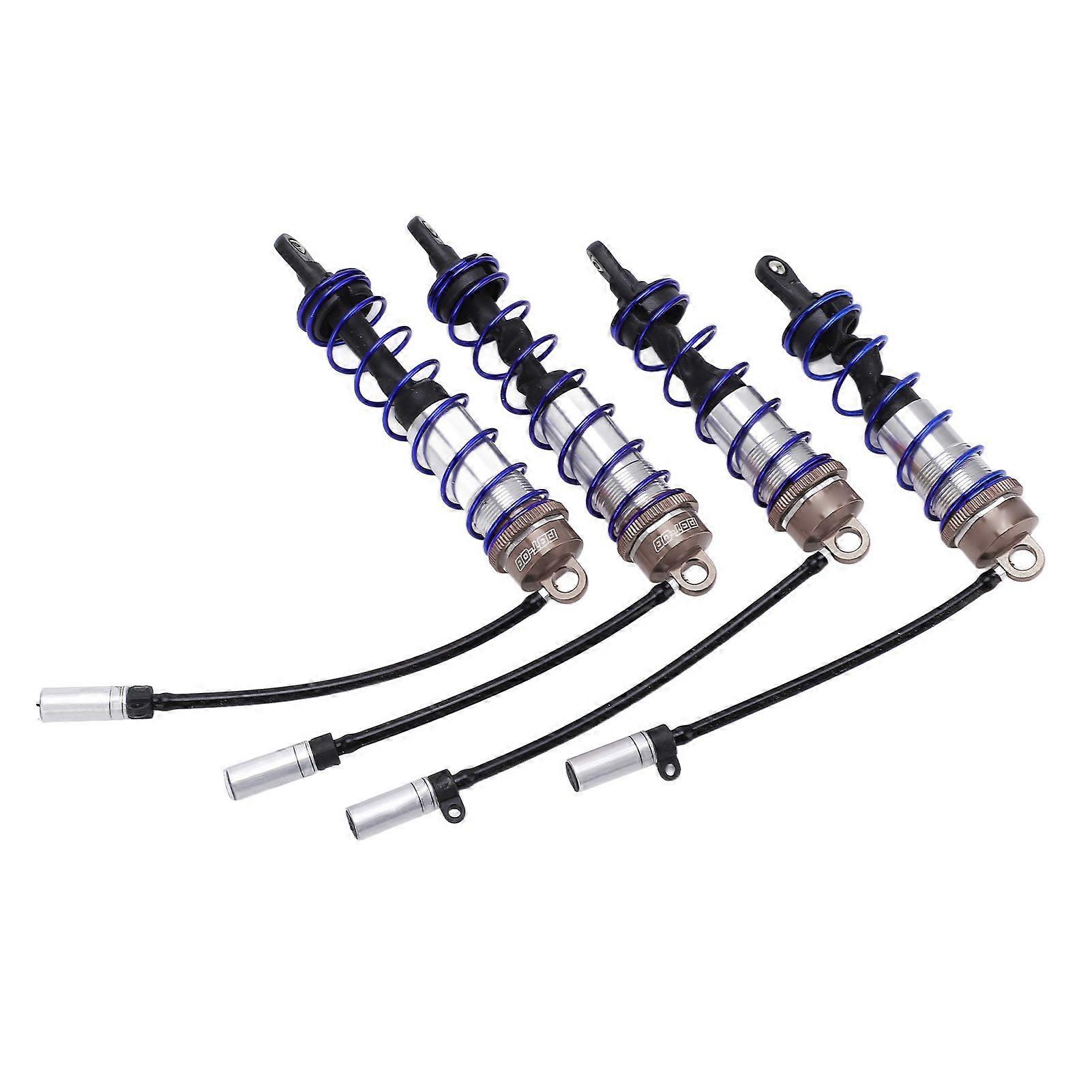 4PCS RC Shock Absorber Set Oil Adjustable Front Rear Damper Set Simulate Metal for 1/8 RC Car CrawlerTitanium Color
