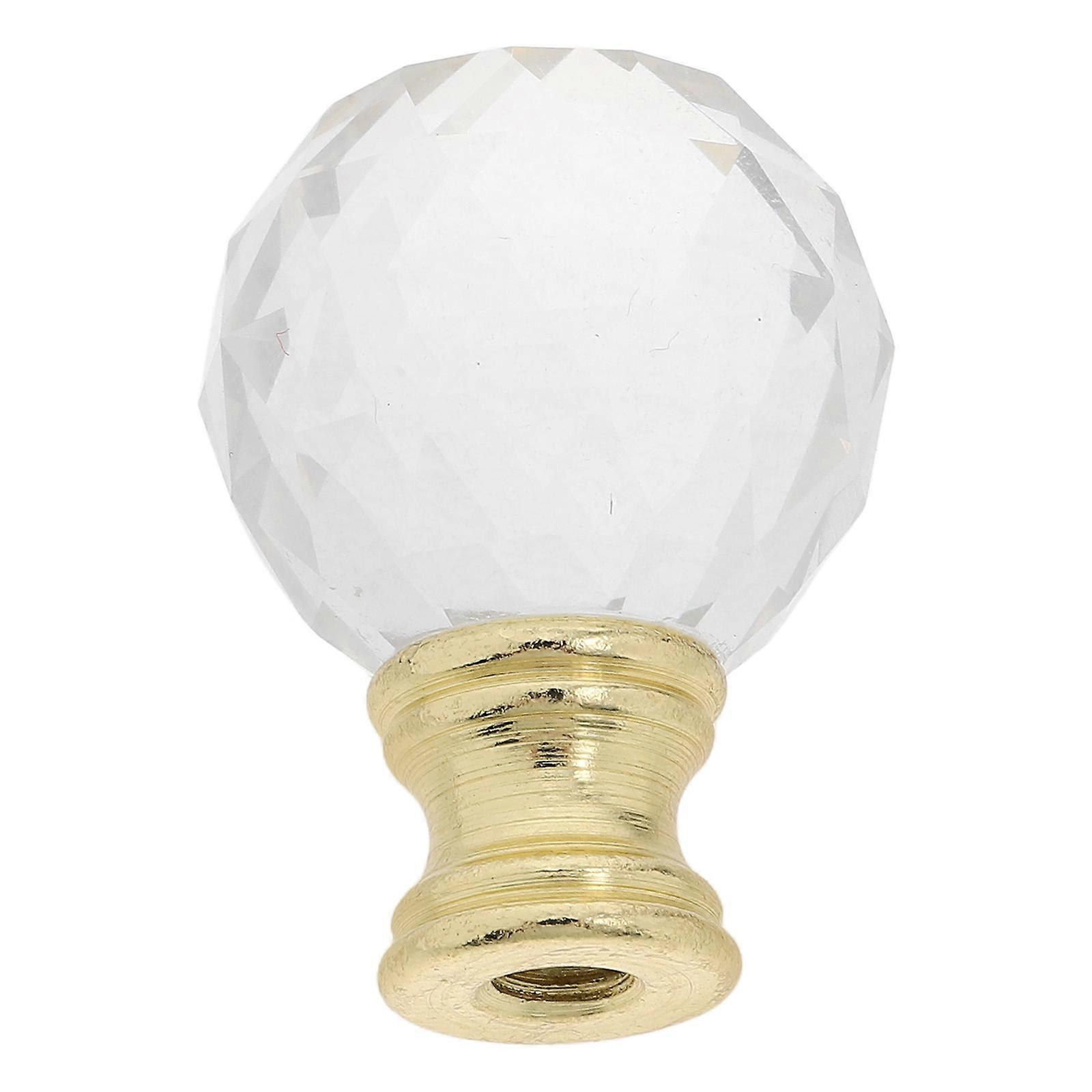 Golden Crystal Lamp Finial Cap Knob for Decoration 1 Piece Easy to Install