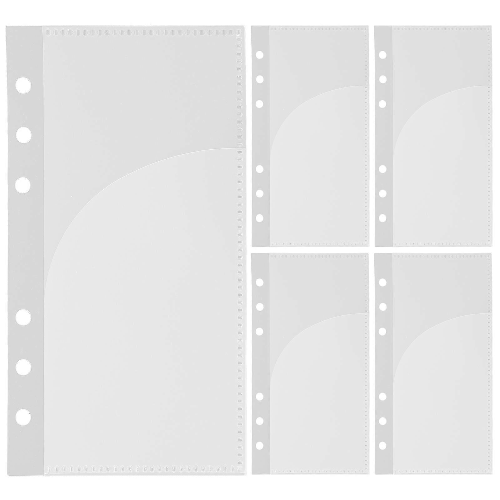 Binder Inserts Budget Pocket for Storage 10Pcs Portable Transparent PP