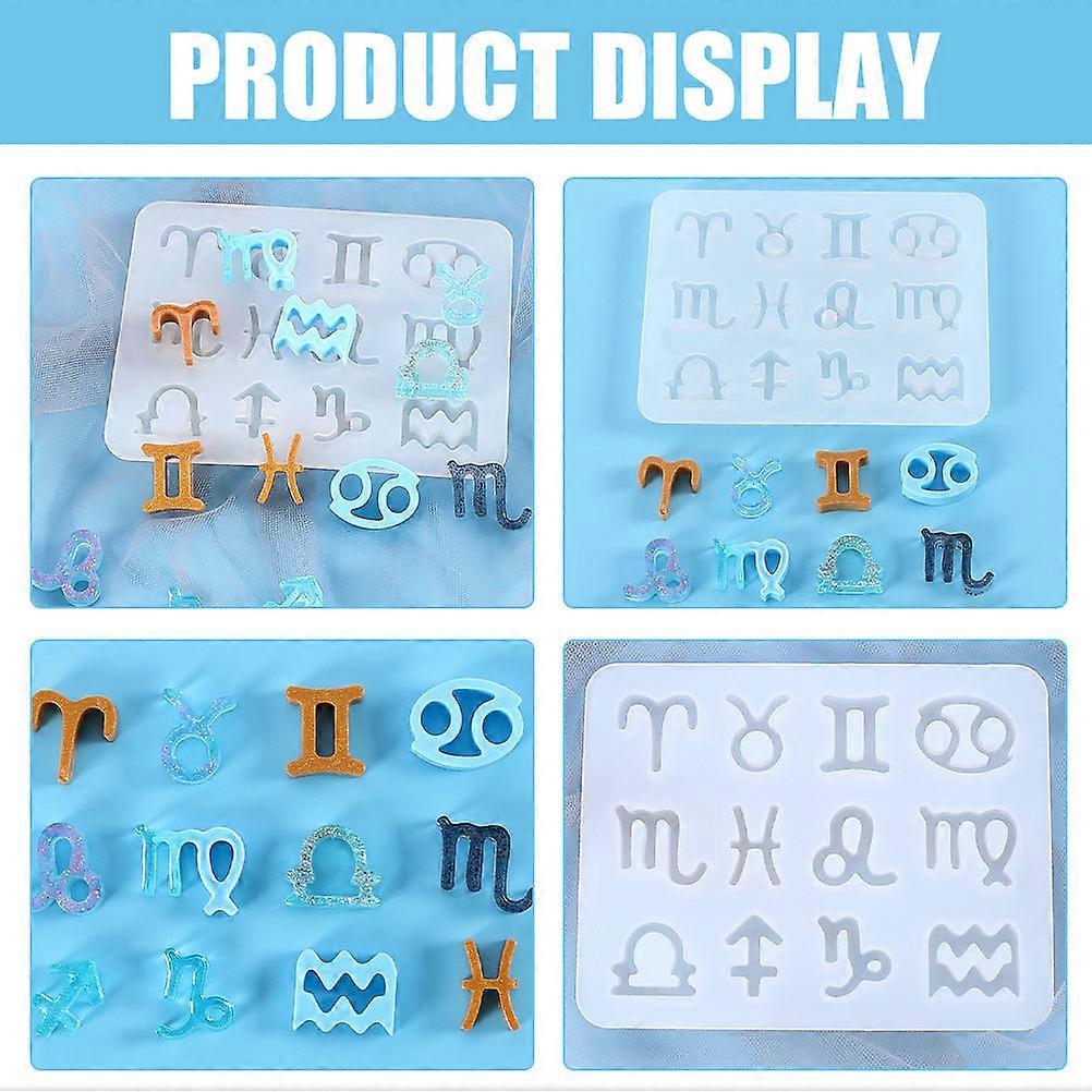 Constellation Pendant Mold Silicone Mold for DIY Crafts 15Pcs Pack
