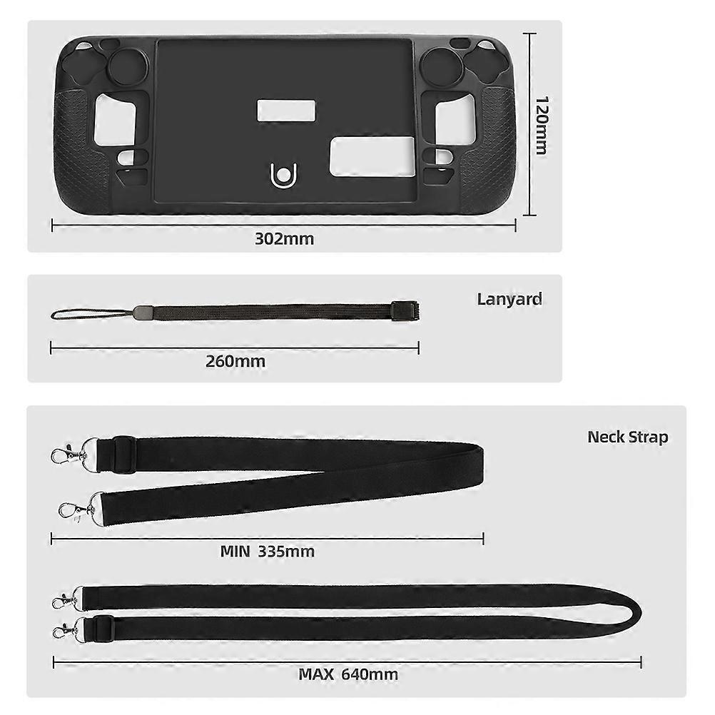 Game Console Cover Silicone Protective Case for Protective with Lanyard Strap