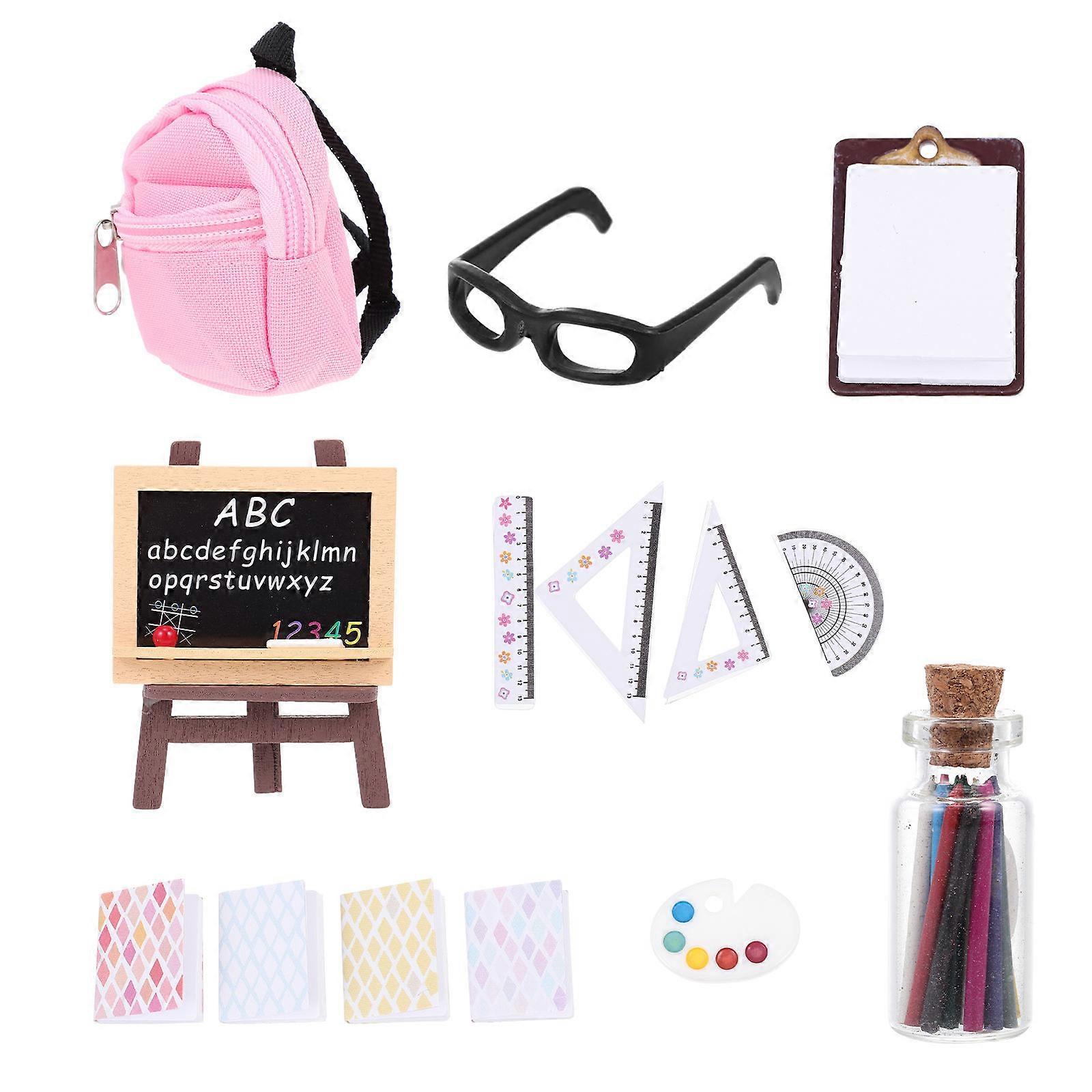 Miniature Book Plaything Simulation Schoolbag Plaything for Kids 1Set
