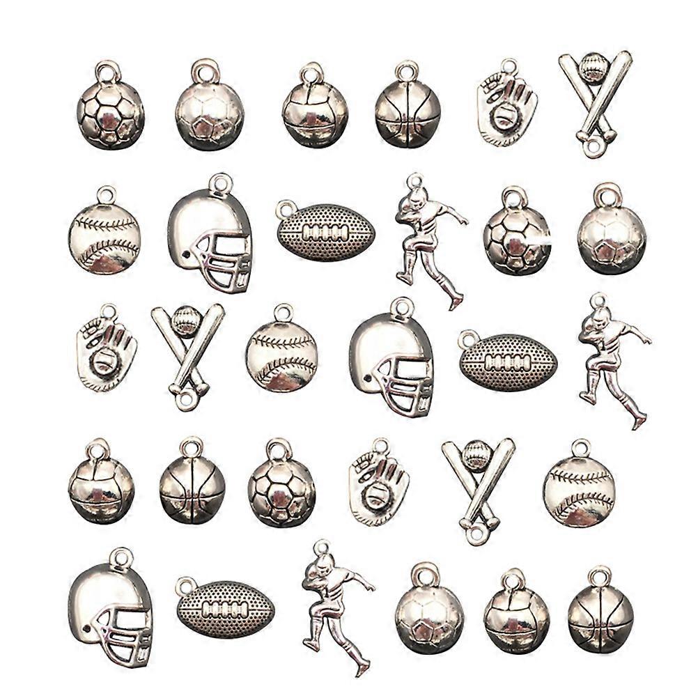 Baseball Pendant Charm Alloy Accessories for Jewelry Making 60Pcs Set