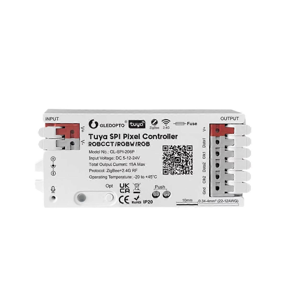 Tuya SPI Pixel LED Controller RGBCCT RGBW RGB Dynamic Light Sync with for Smart Life, Assistant, Zi