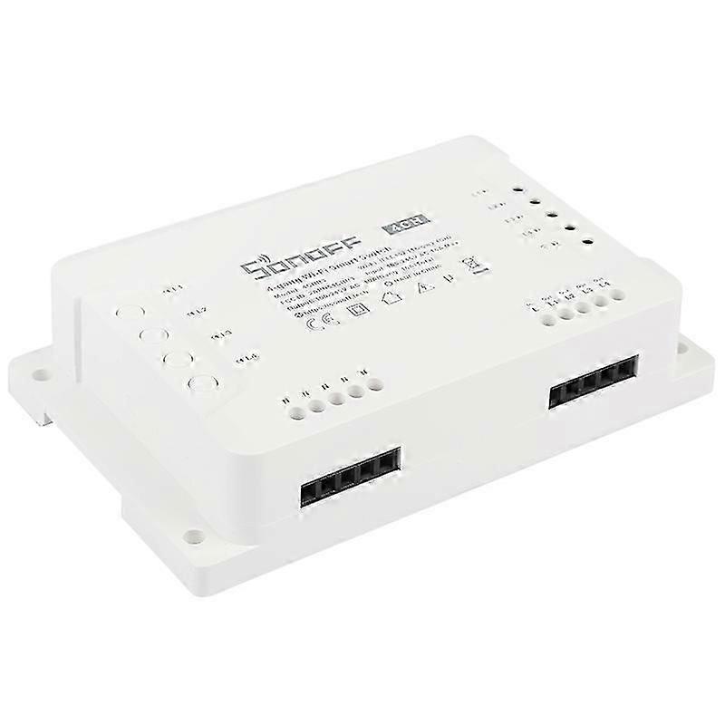 Smart 4-Gang Wi-Fi Switch with RF Control - Compatible with UK Smart Home Systems