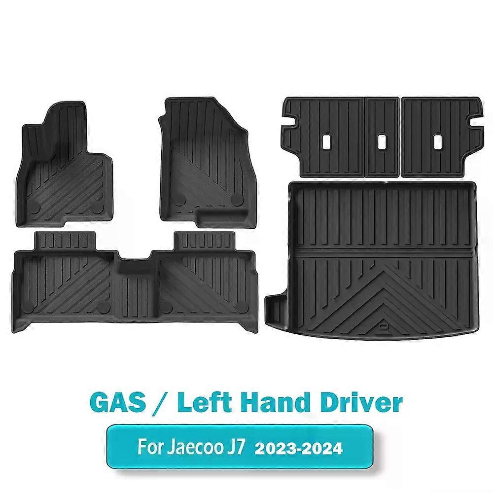 For Chery Jaecoo J7 2025-2023 Floor Mat Trunk Mat with Backrest Mat Cover TPE Waterproof Foot Liner GAS & PHEV Left Right Rudder