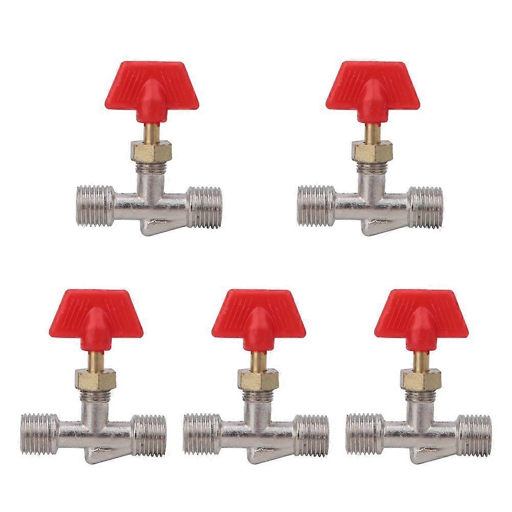 5 Pcs Needle Valve 1/4in Float Ball Valve Structure Spare Parts for Air Compressor <br>