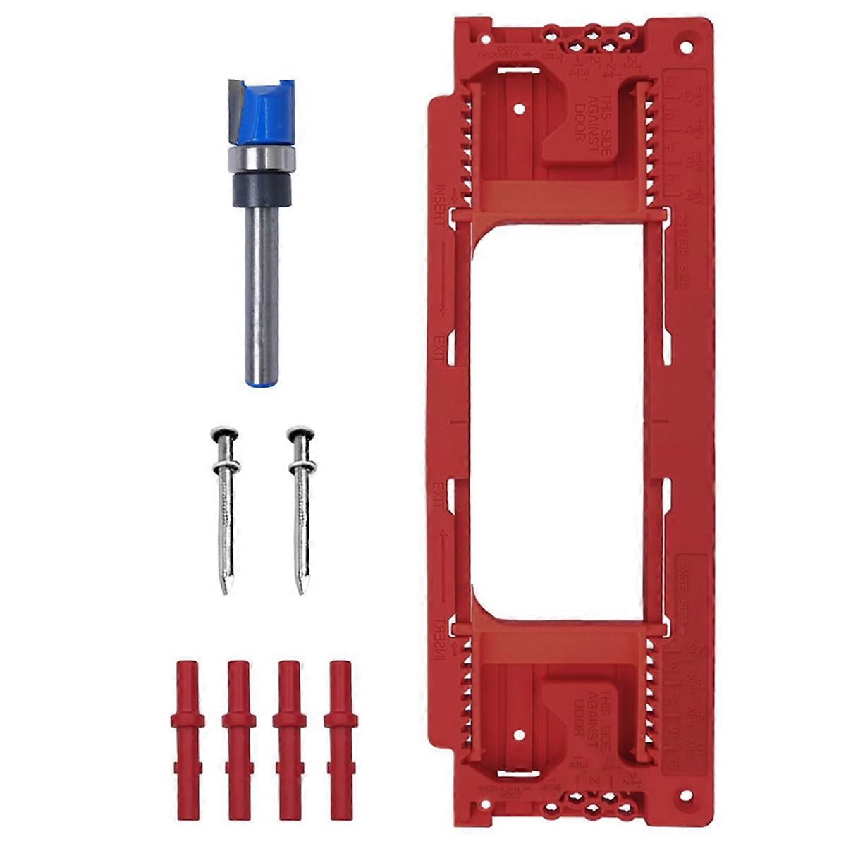 Door Hinge Jig, Door Hinge Template for 8 Hinge Sizes From 2-1/2in to 6in and Door Thickness From 1-3/8in to 2-1/2in