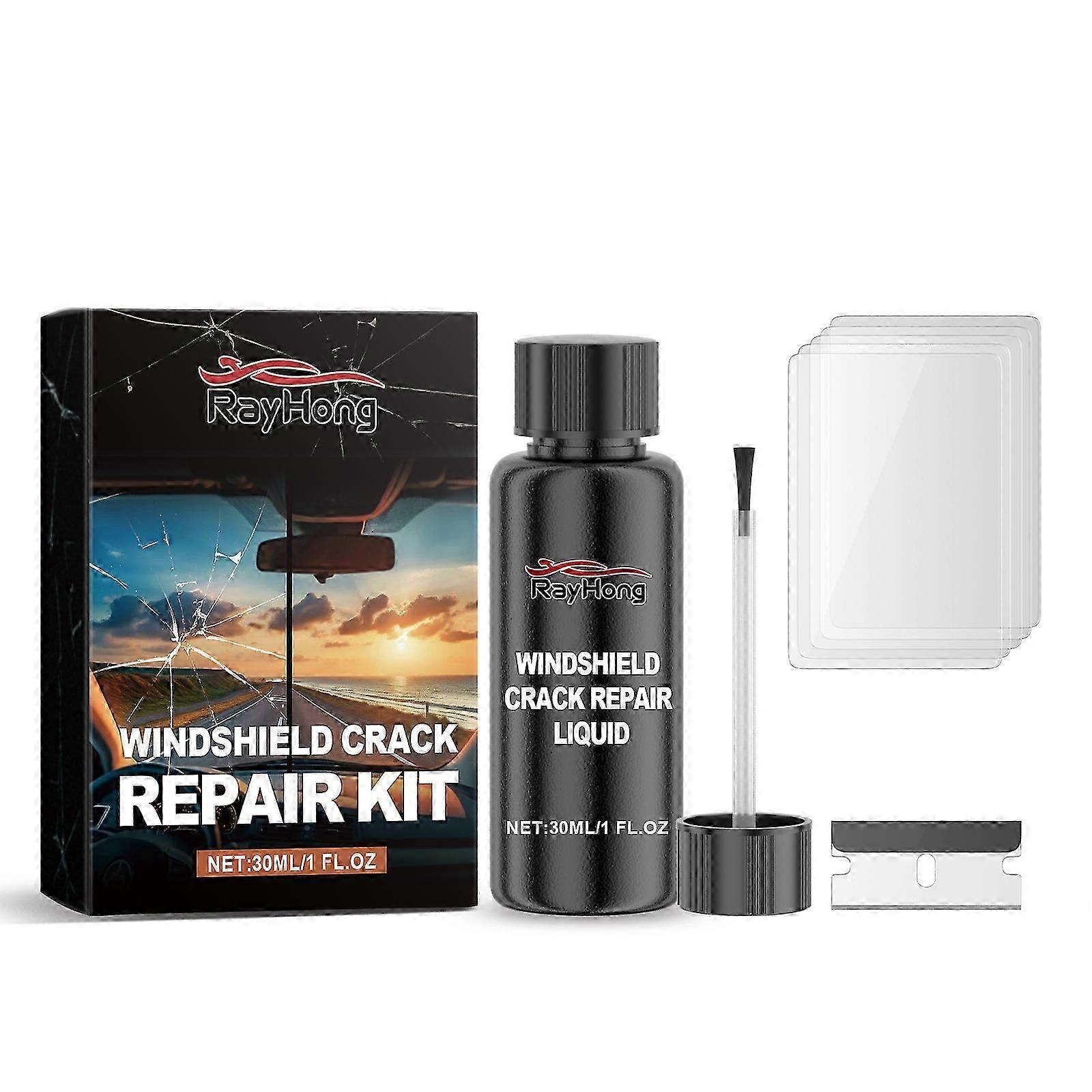 Premium Windshield Repair Kit - Clear Nano Fluid for Cracks, Fast Curing & Easy Application, Prevents Crack Spread, Restores Crystal Clear View, Compl