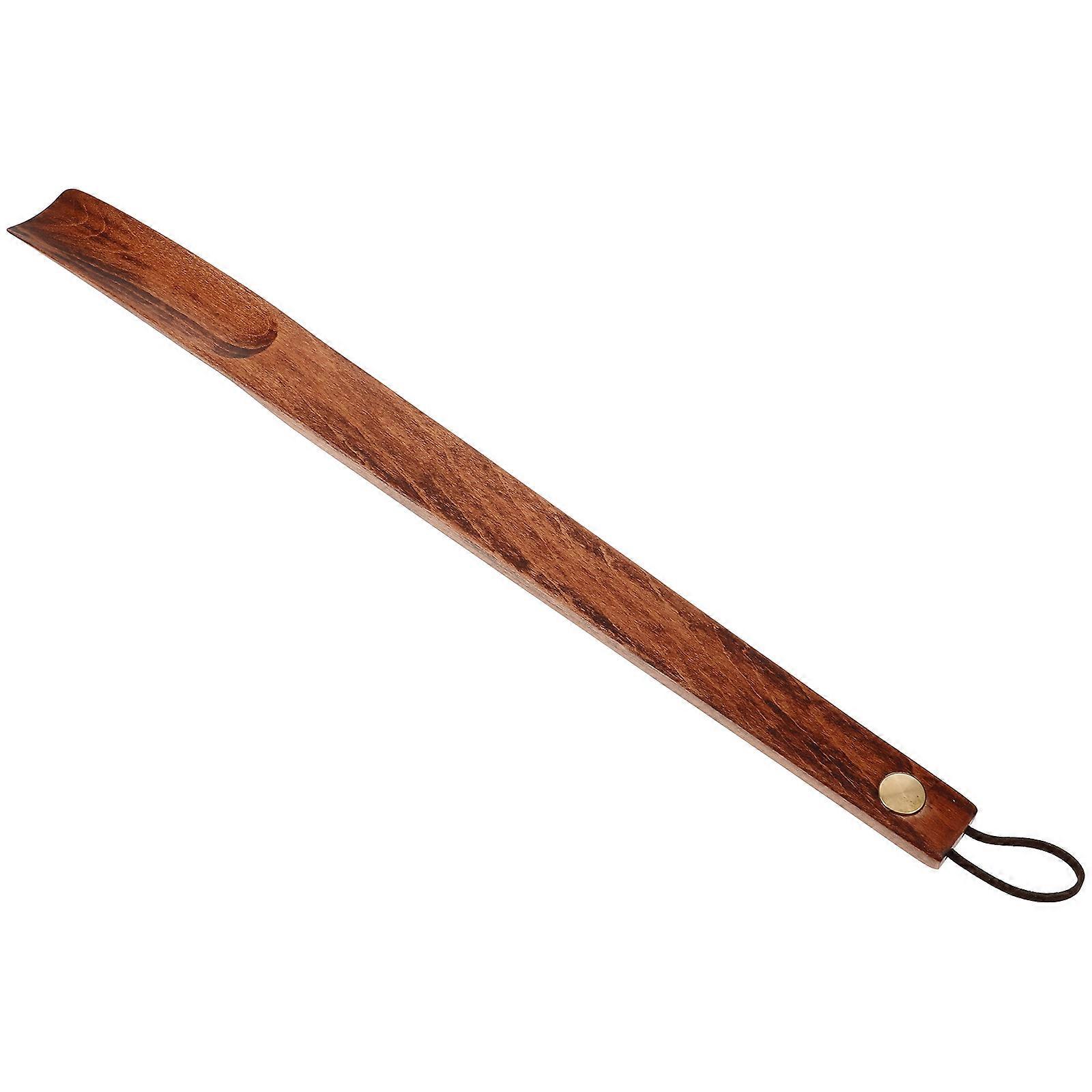 Seniors Wooden Shoe Horn with Long Handle 4Pcs Portable Shoe Lifting Tool