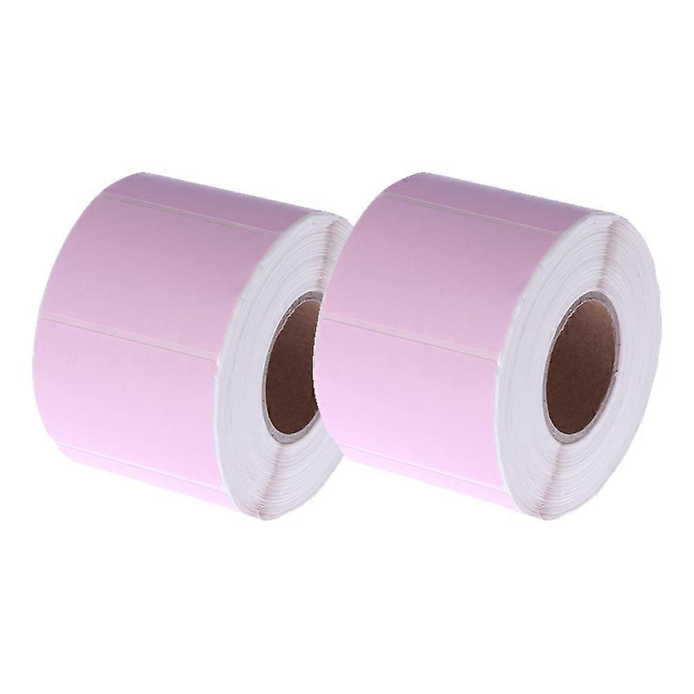 Self Adhesive Thermal Address Labels for Printing on Pink Paper 2 Rolls