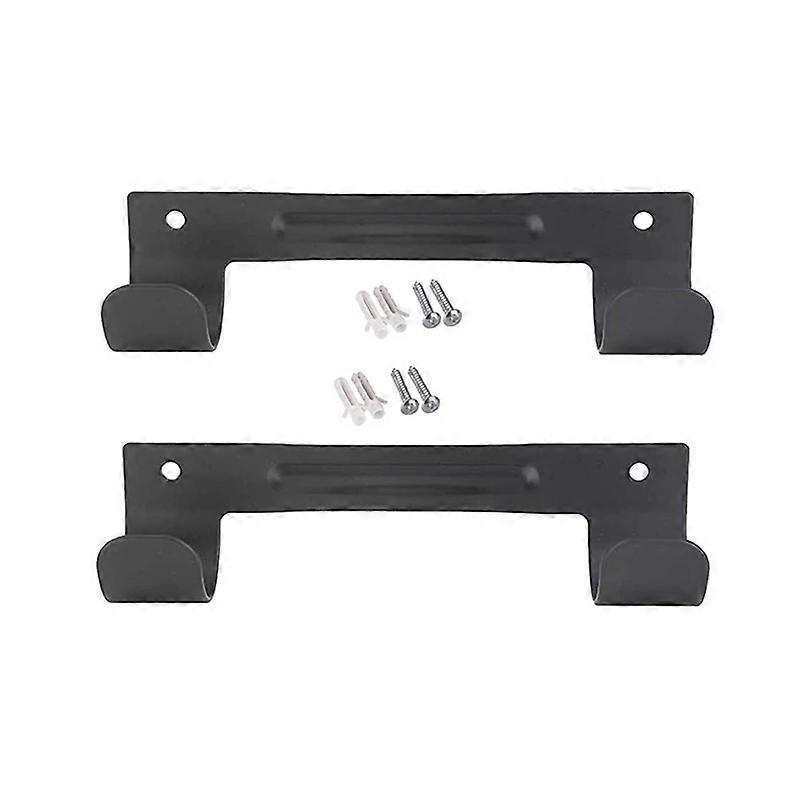 2Pack Ironing Board Hanger,Wall Mounted for Laundry Rooms (Black)