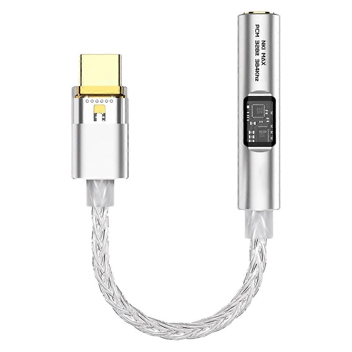 NK1 MAX Adapter Cable CX31993 Decoding Chip MAX97220 OP-AMP IC HiFi Portable Type-C Amplifier Silver-Plated OCC Wire