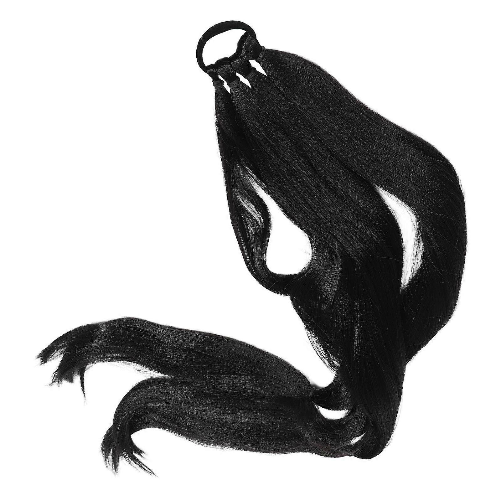 Ponytail Extensions Hair Extensions for Decoration 5Pcs Synthetic Black