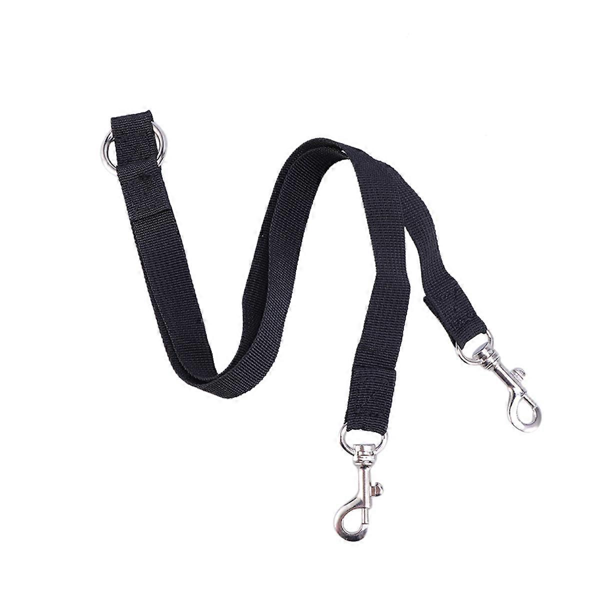 Adjustable Splitter Lead Dual Double Dog Leash for Walk 2Pcs Black