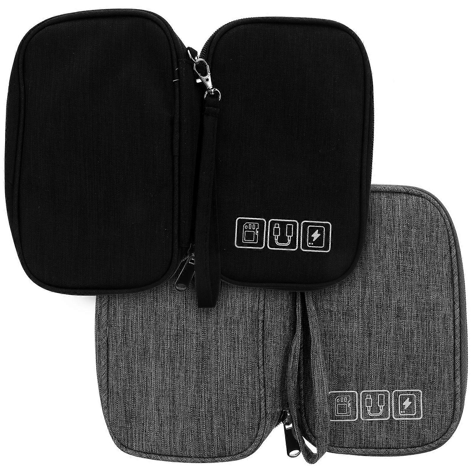 Data Cable Storage Bag for Storage with 8Pcs Travel Electronic Organizer
