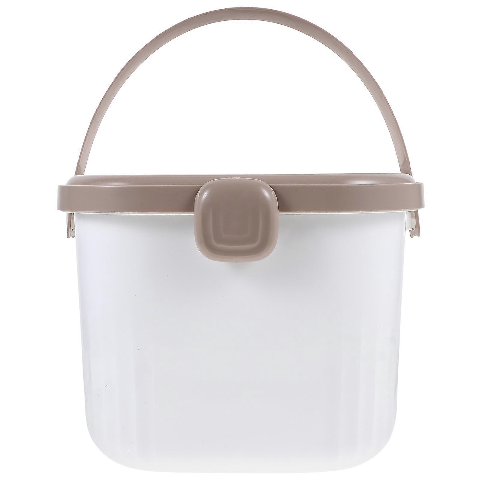 Khaki Toy Storage Box 2Pcs Large Capacity Multi-Functional Sturdy Storage Bin For Families Organizing Building Blocks