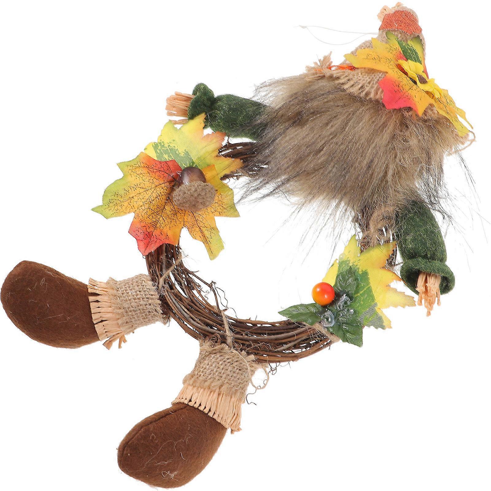 Harvest Gnome Wreath Front Door Decoration for 2Pcs Fall Autumn Wreath