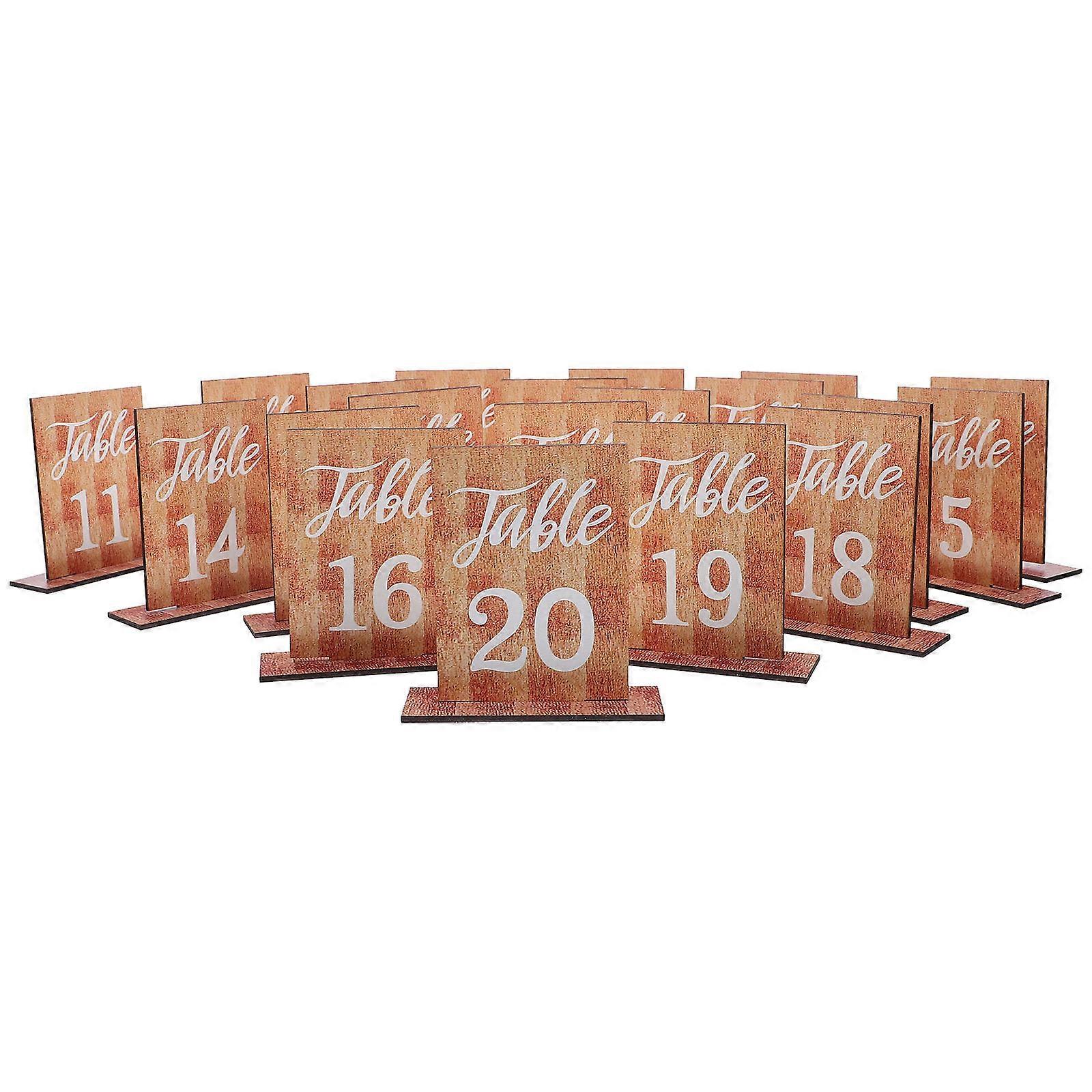 Table Numbers Holders Wood Rustic Table Signs for Wedding 80Pcs