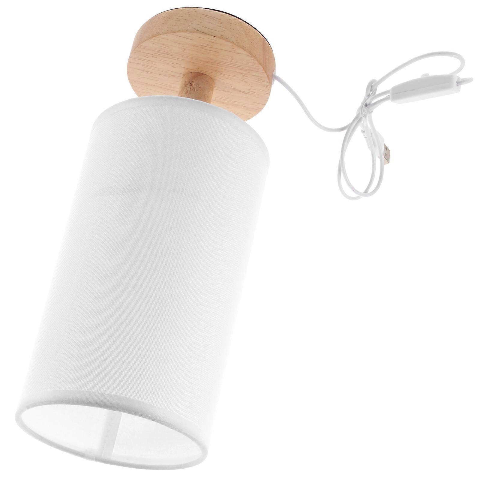 Small Table Lamp USB Cloth Desktop Lamp for Bedside 3Pcs Set