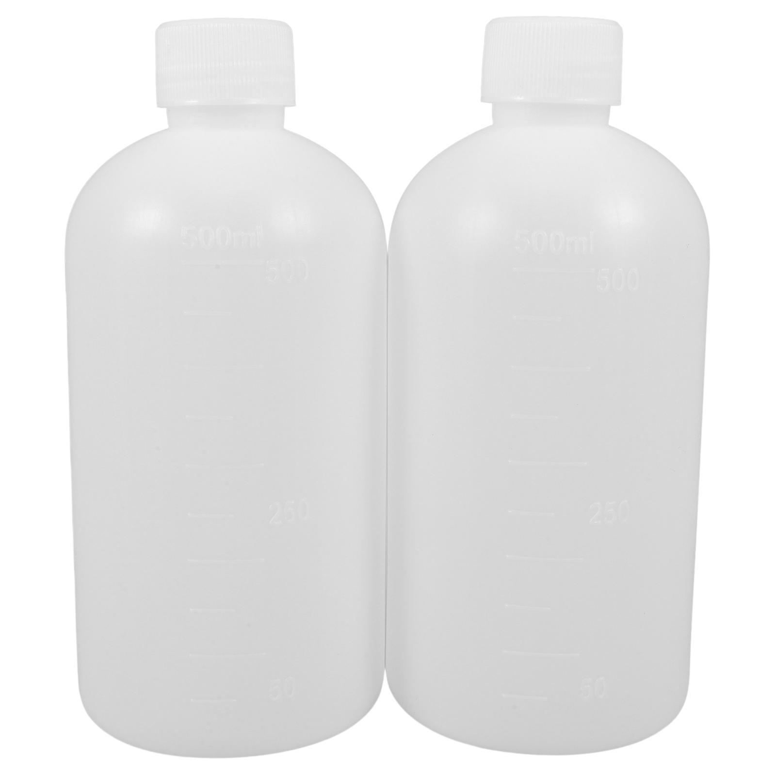 Graduated Reagent Bottles Plastic Vial for Storage 10Pcs 500ml