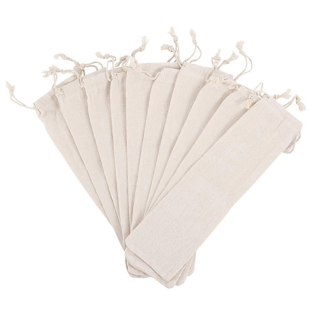 Reusable Linen Pouch for Kitchen Storage 60Pcs Cotton Linen Drawstring Bag