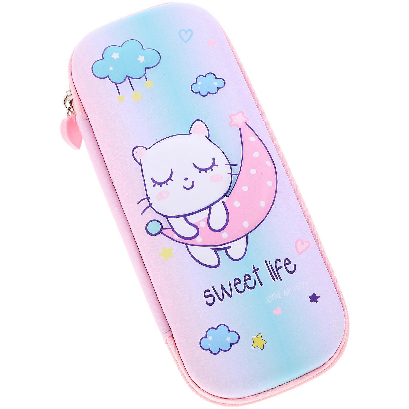 Adorable Pencil Case For Kids 2Pcs Cartoon Shape Ideal For School Activities Multi-Color Storage Functionality 22.5X10 Cm