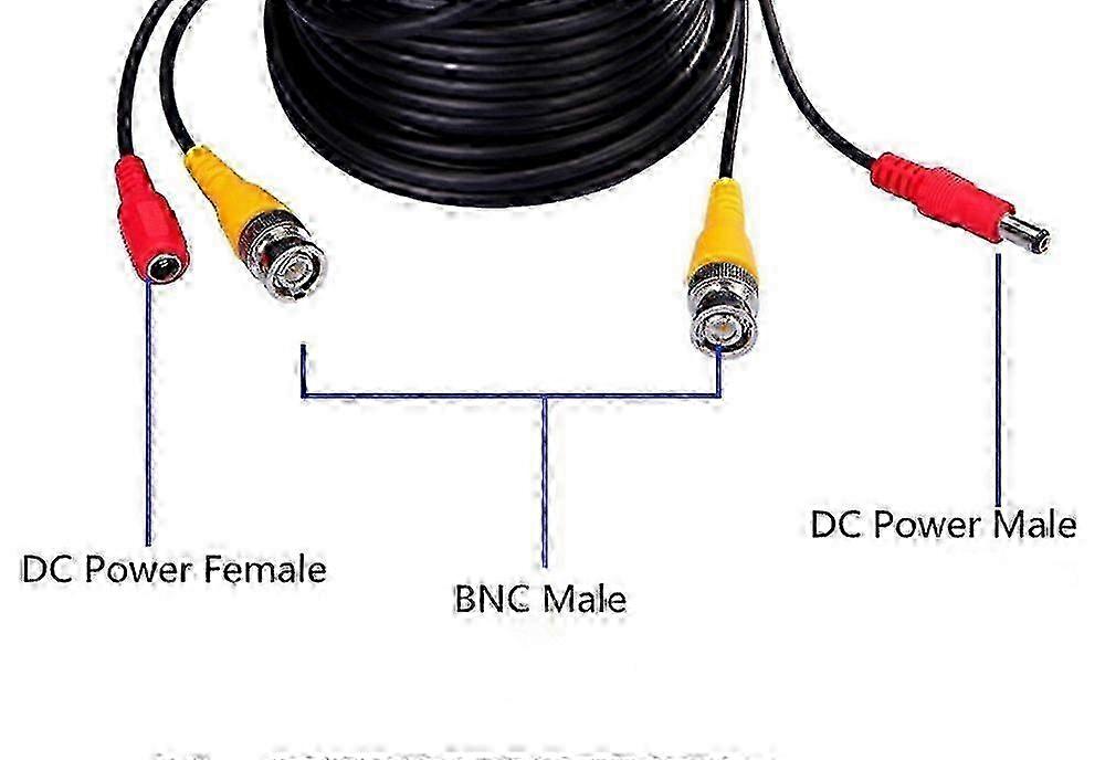 65ft(20m) BNC Video Power Siamese Cable Compatible with Surveillance Camera DVR Kit YVL