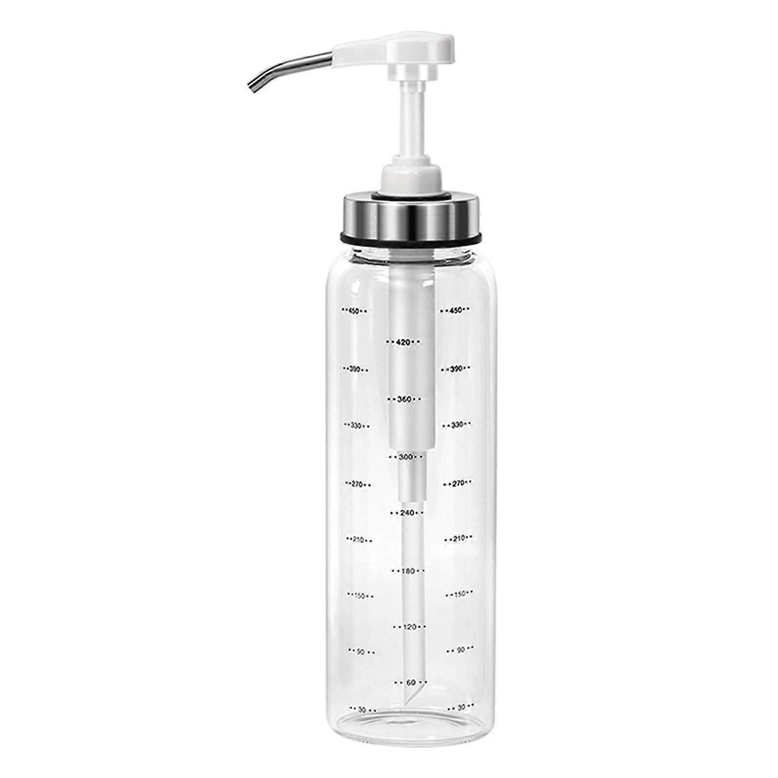Press Type Sauce Bottle Oil Sprayer, Long Dip Tube, LWhite, Pump PushType, Compatible With Oyster Jam Ketchup Bottles