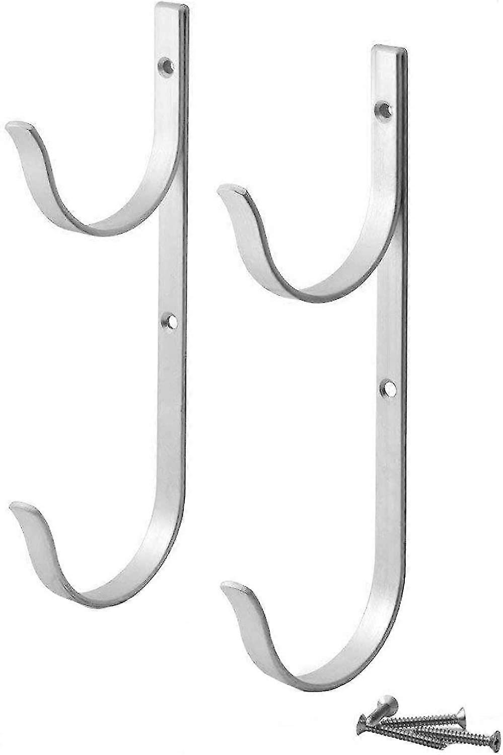 Tongdejing Pool Pole Hanger, 2pcs Swimming Metal Bracket Pool Hook, Pool Equipment Hook, Pool Pole Hook, For Telescopic Pole, Skimmer, Leaf Rake Machi