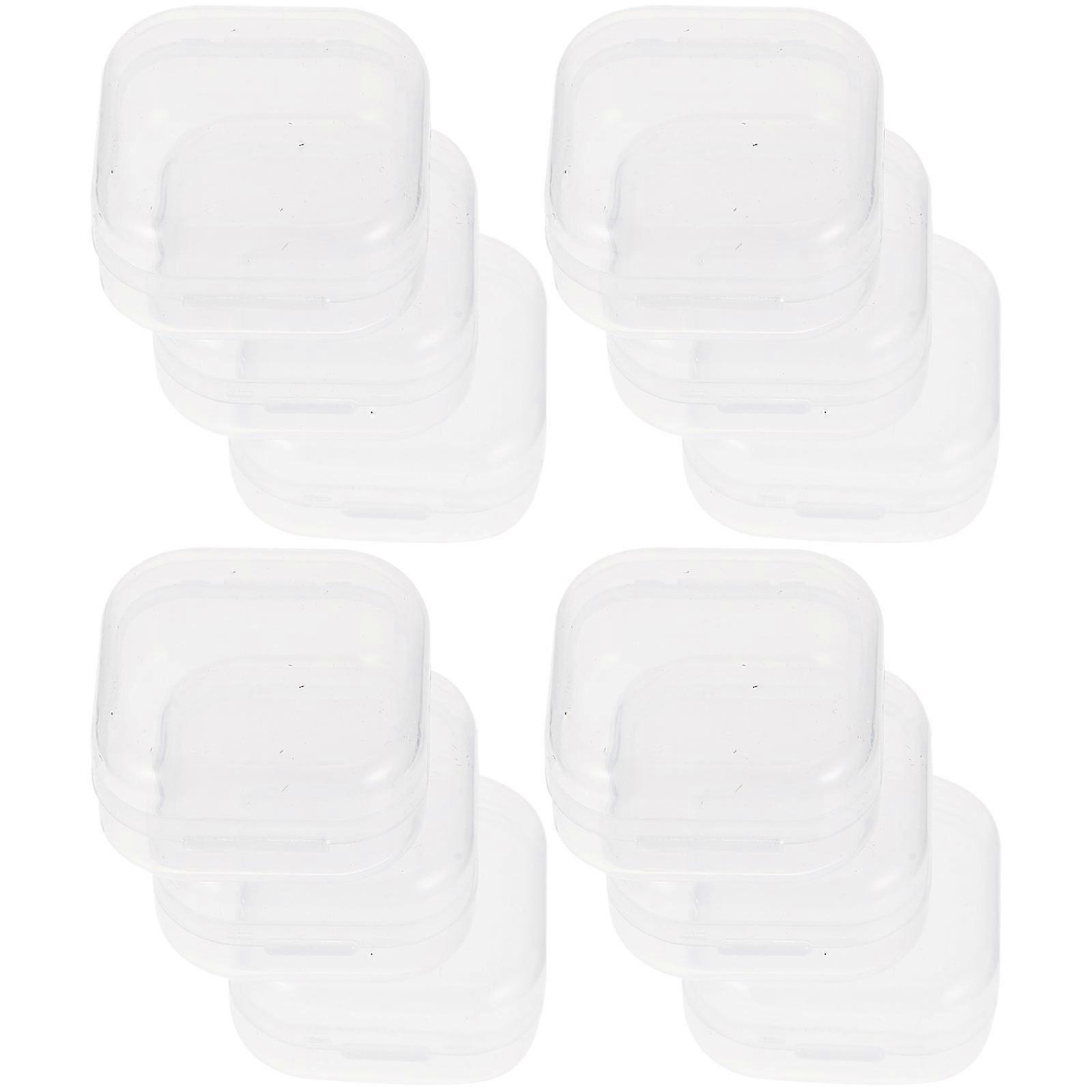 Transparent Earplug Boxes Small Storage Case for Storage 80Pcs with Lid