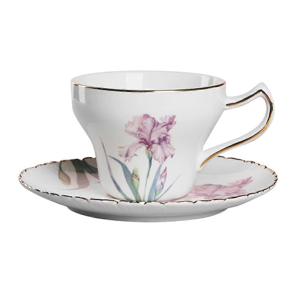 Porcelain Tea Cup with Saucer Set for Drinking 3Sets Ceramic
