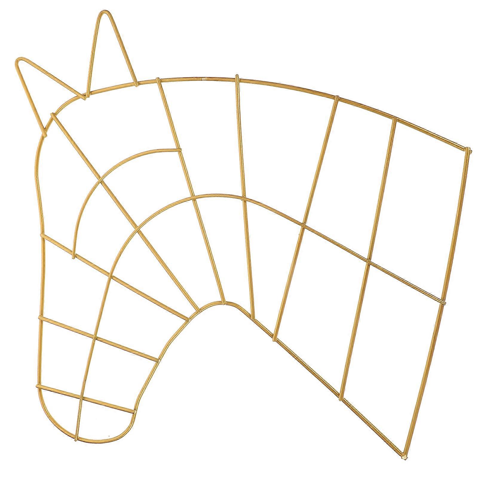 Diy Wreath Iron Rack 4Pcs Ideal For Home Decoration Perfect For Craft Enthusiasts Golden Color With Burr-Free Surface