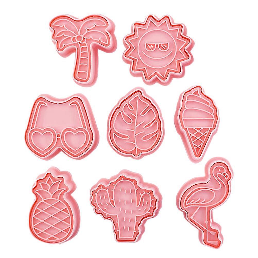 16Pcs Cookie Baking Molds Plastic Summer Beach Cookie Molds for Home