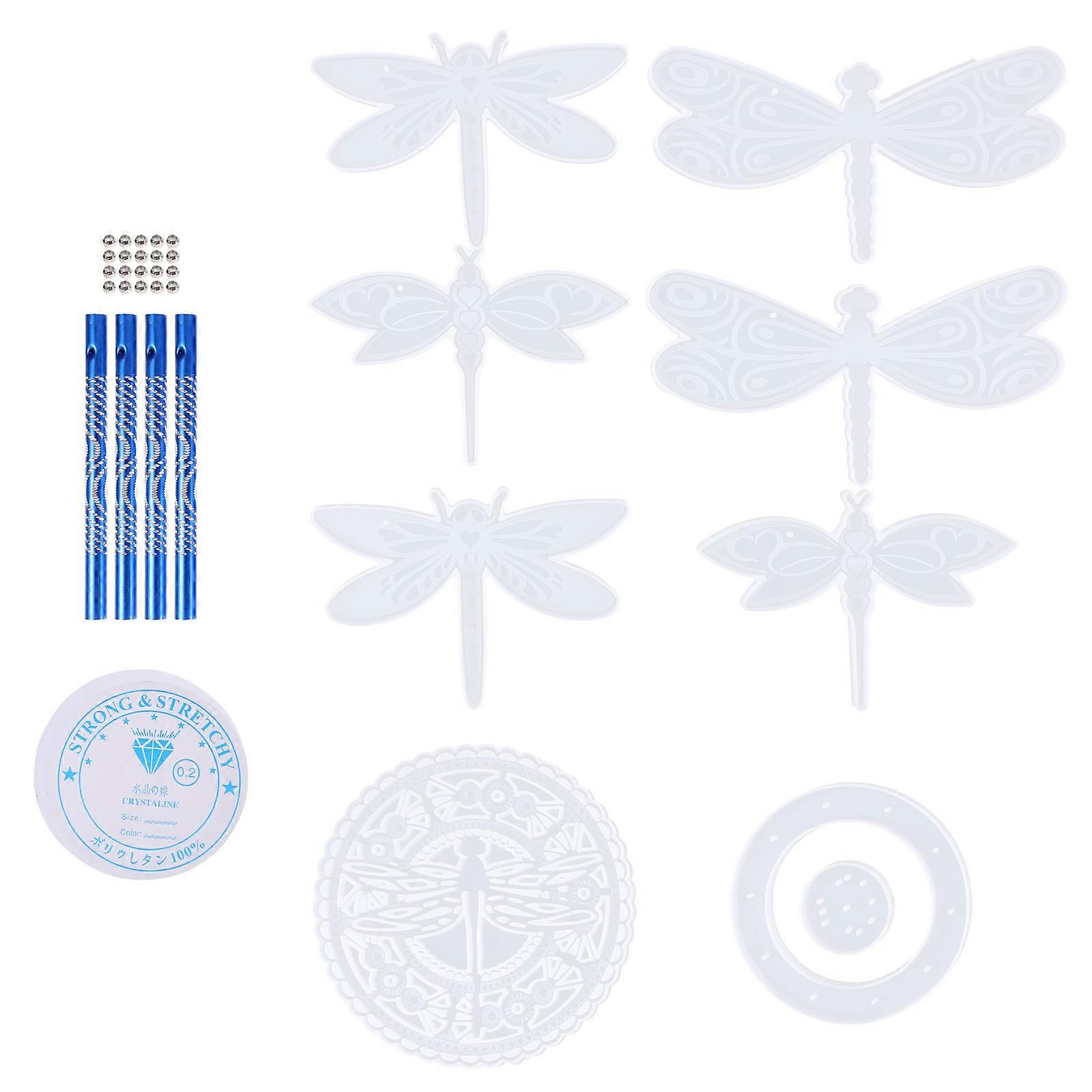 Silicone Dragonfly Wind Chime Mold for Casting 5Sets DIY Project Kit