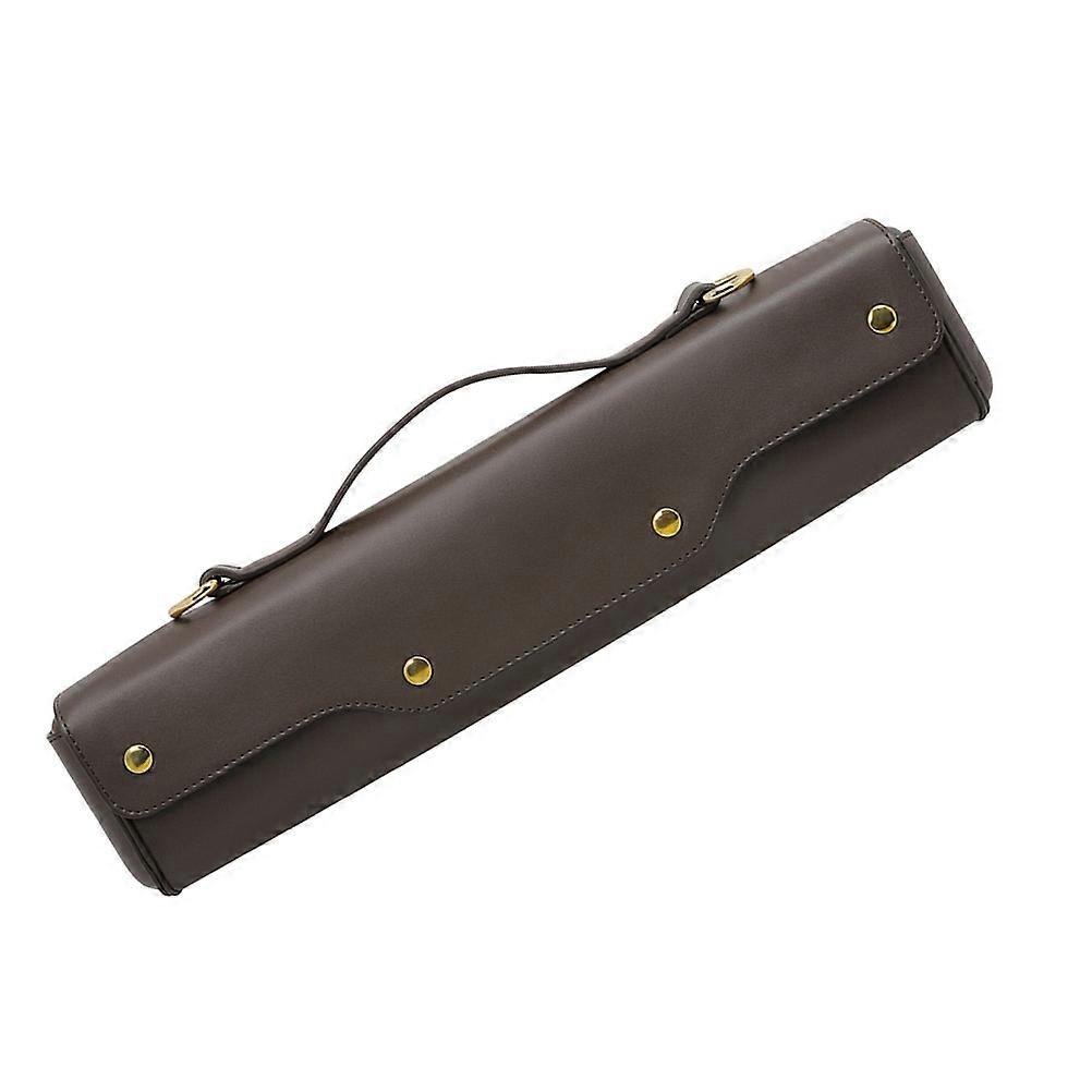 Padded Flute Bag Portable Flute Case for Storage Use 2Pcs Coffee Color