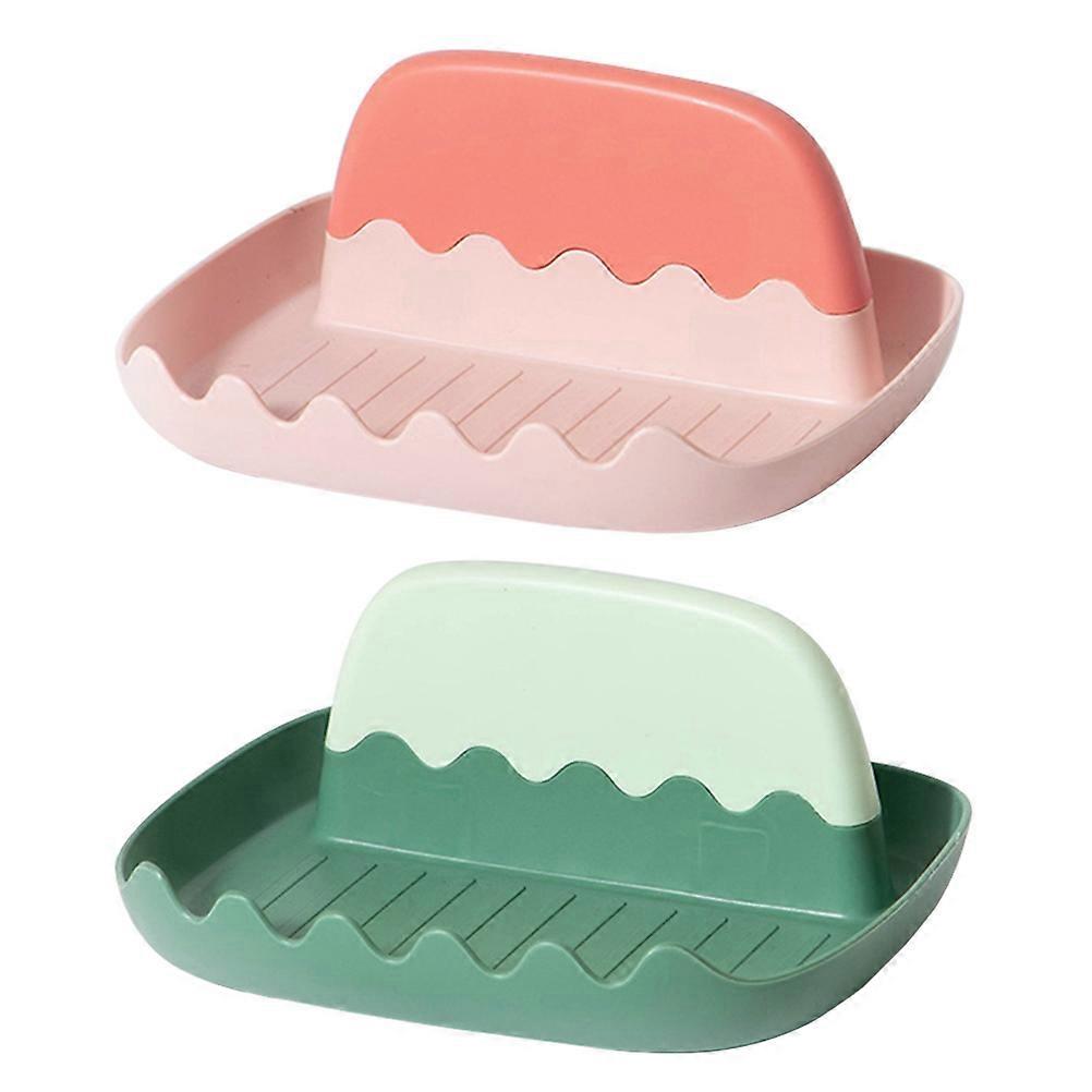Pot Lid Holder Household Storage Rack for Kitchen Use 2Pcs Plastic Organizer