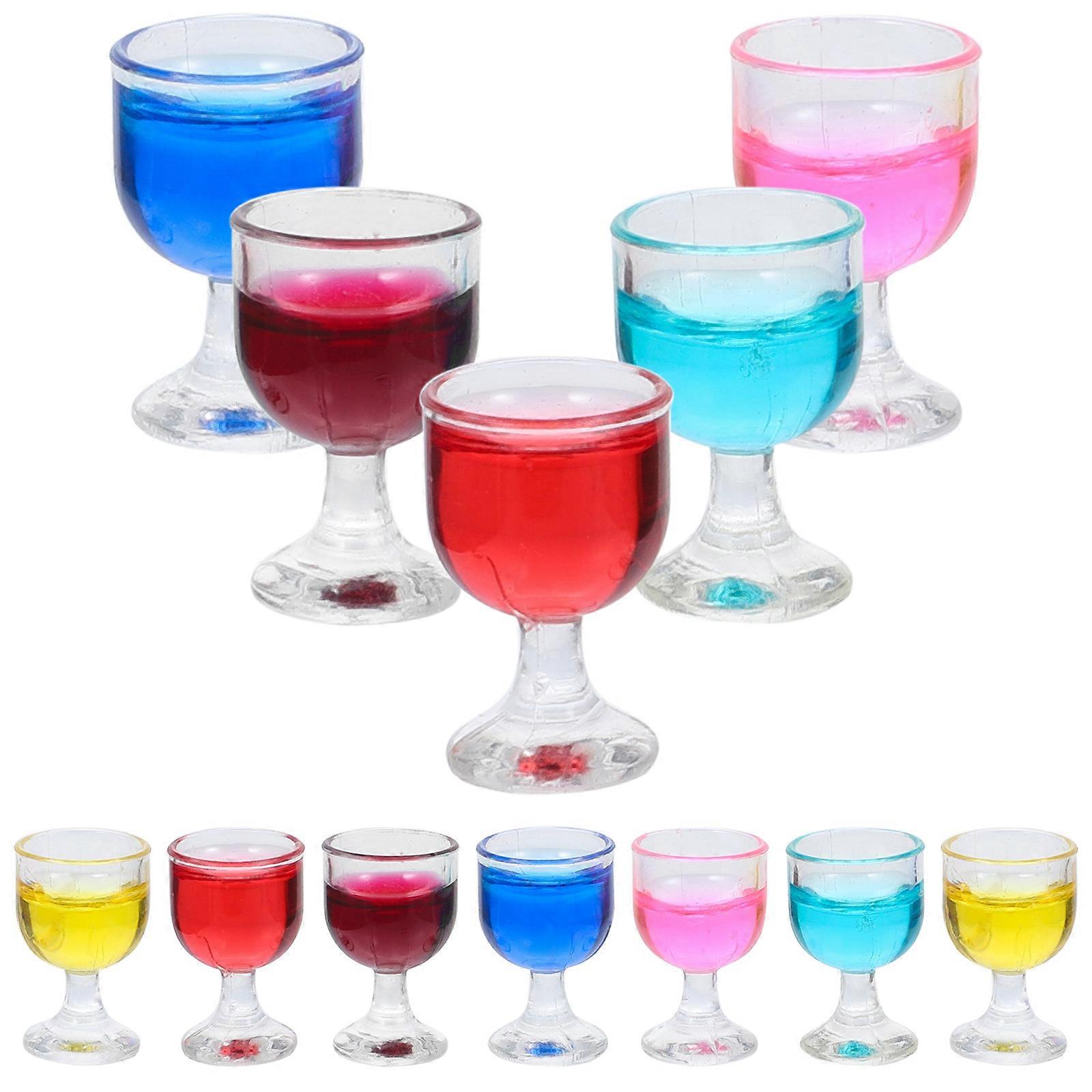Assorted Color Mini Cocktail Glasses for Decoration 4Sets Set