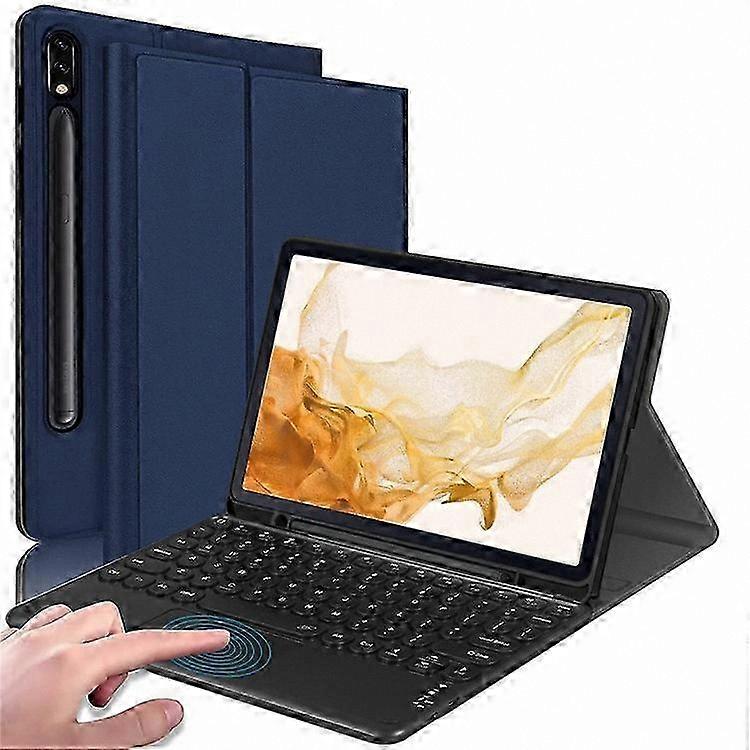 Wireless Bluetooth Keyboard Case for 12.4" Tablets with TouchPad and Anti-Fall Protection-Compatible with Multiple Models