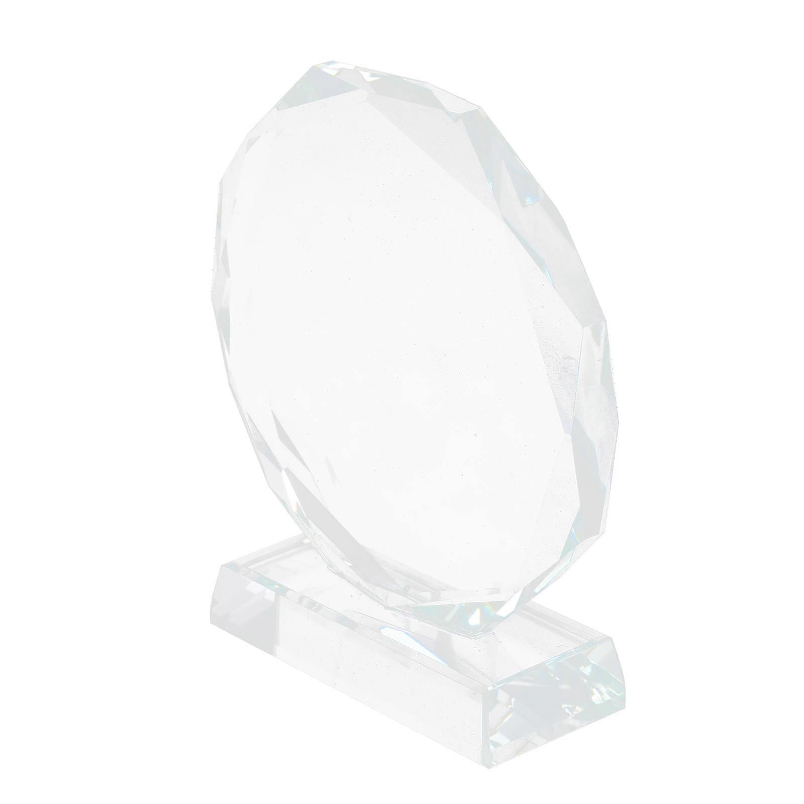 Delicate Crystal Trophy for Decoration 3Pcs Transparent Award Accessory