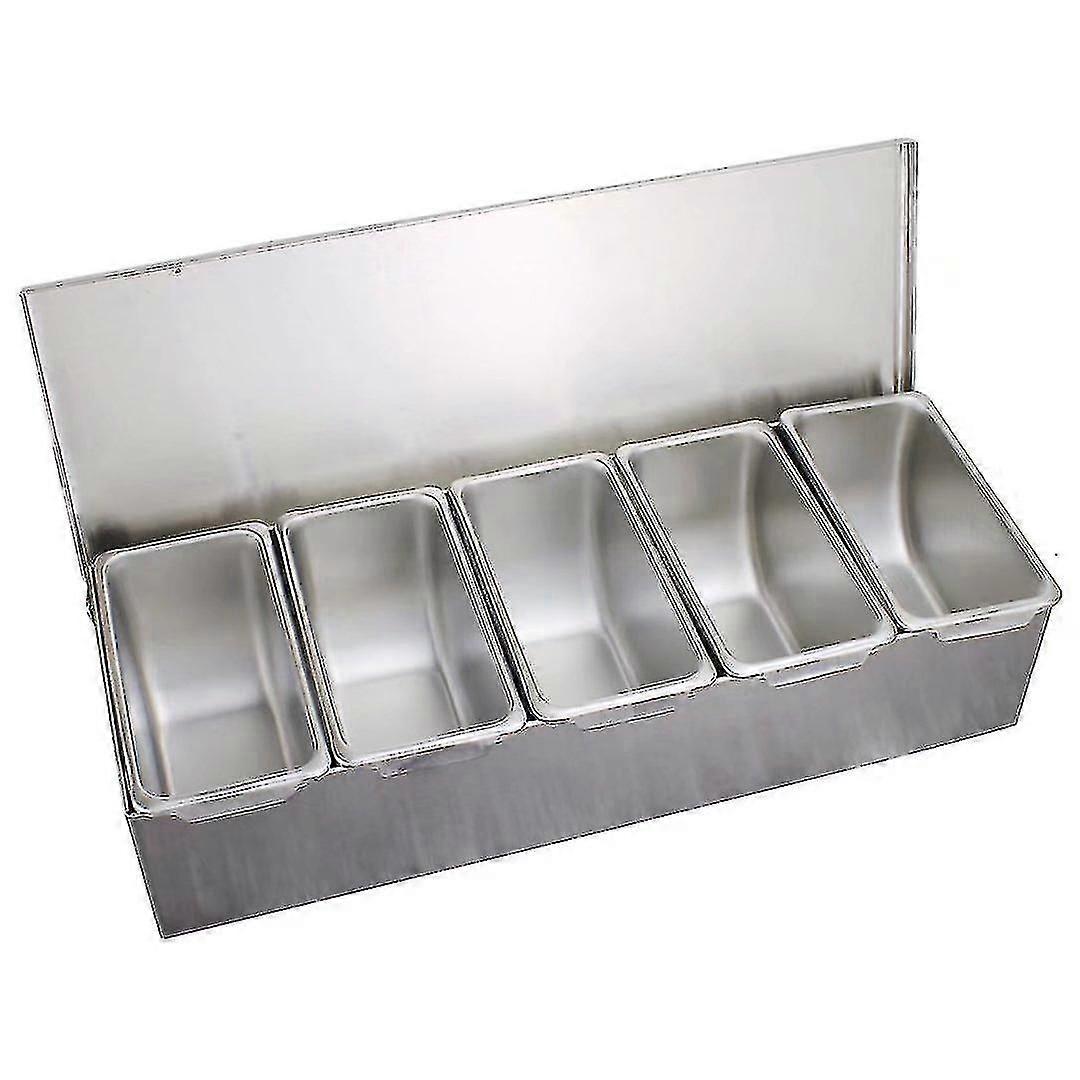 Stainless Steel 5 Container Bar Ingredient Container