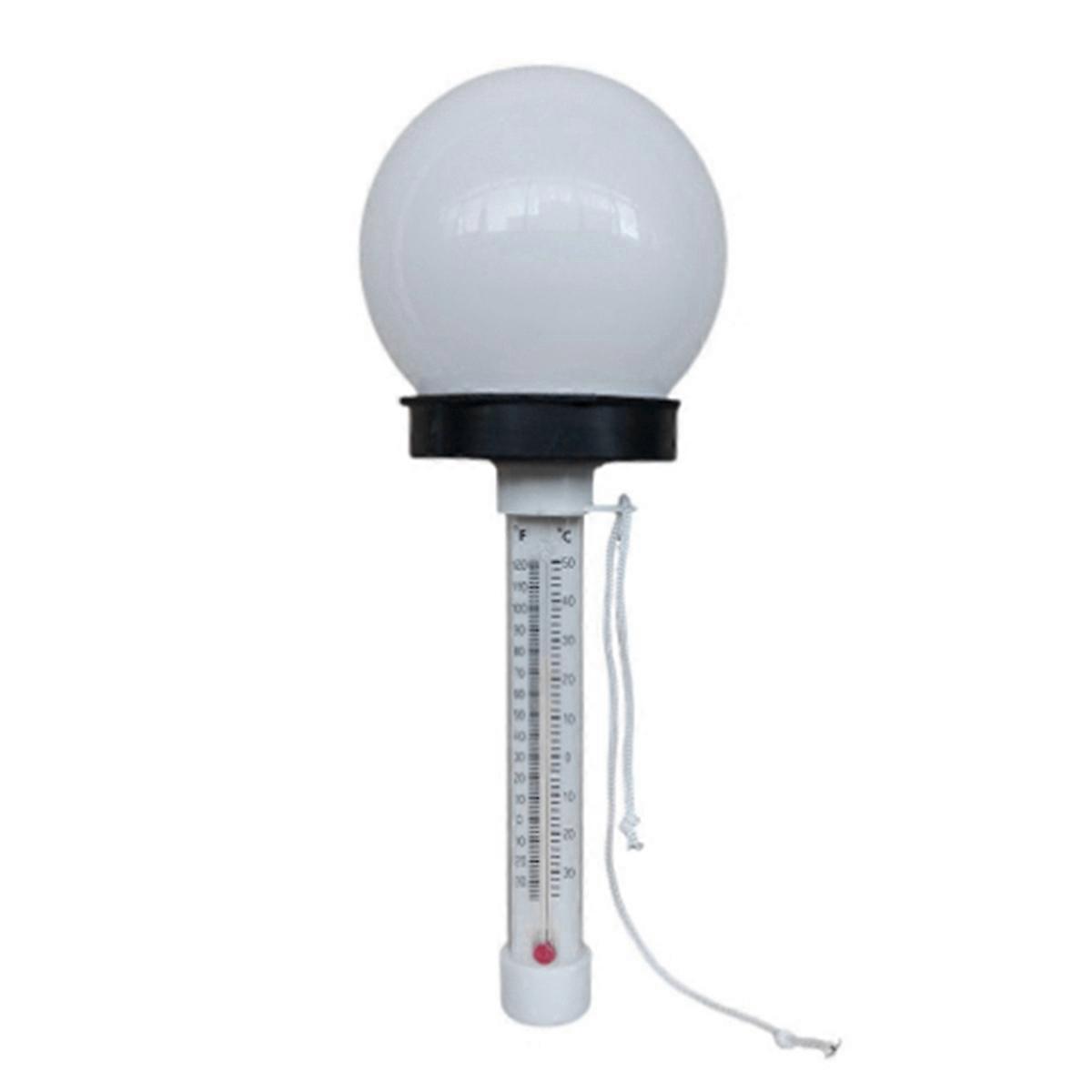 Floating Pool Thermometer with Solar Powered LED Light