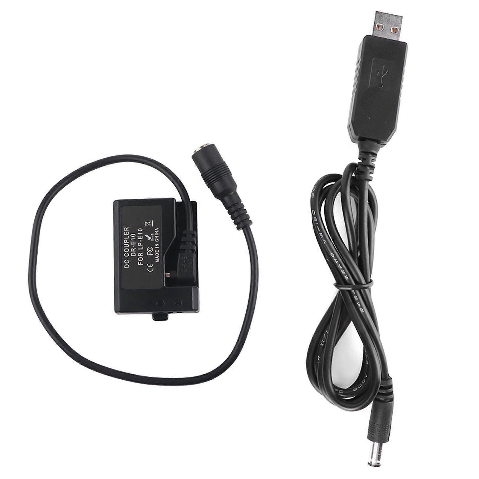 USB to ACKE10 Full Decoding Dummy Battery for Rebel T3/T5/T6/T7/T100 Camera