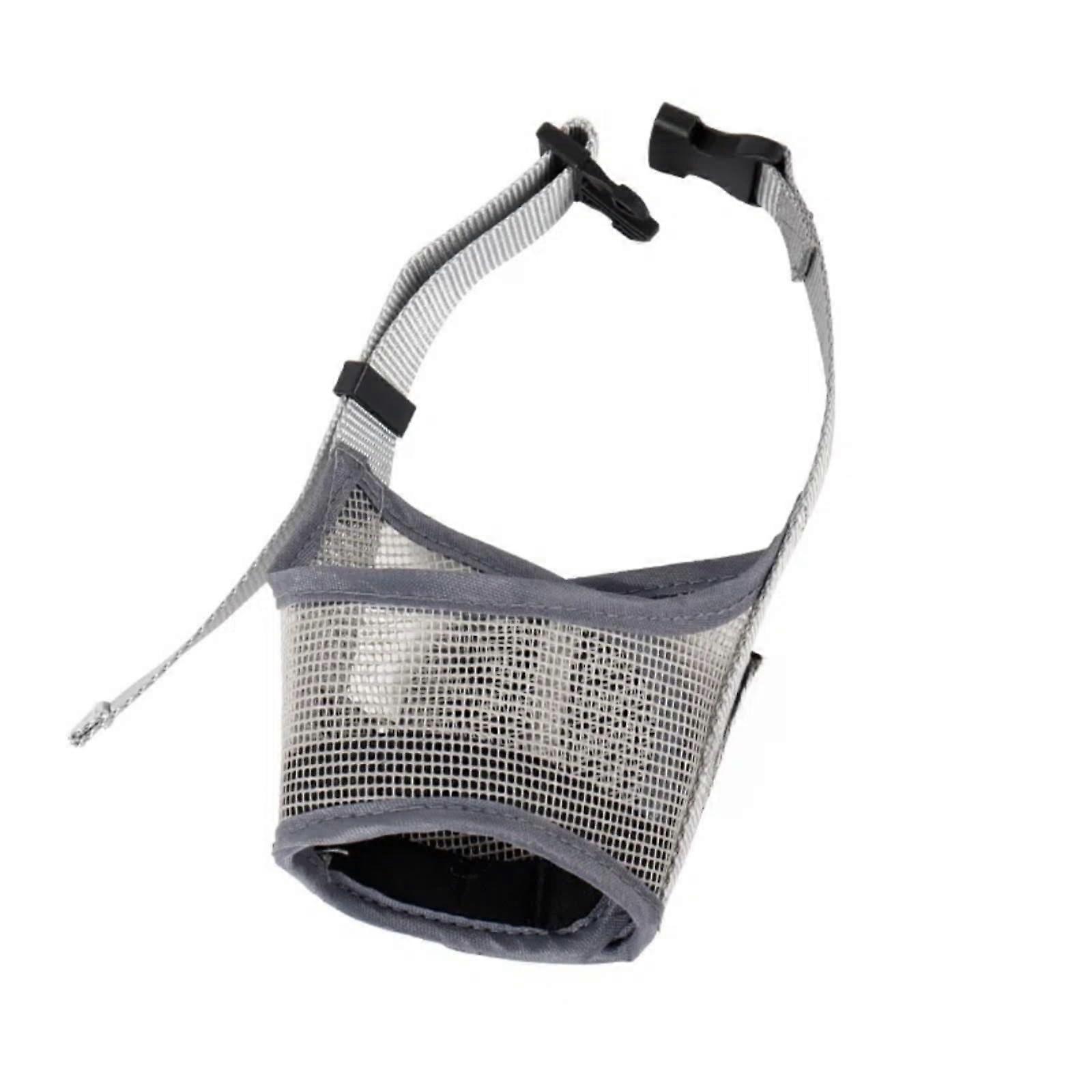 Dog Muzzle For Large Breeds, Soft Mesh, 2 Pack, Grey, Size L, Prevents Biting Chewing Licking